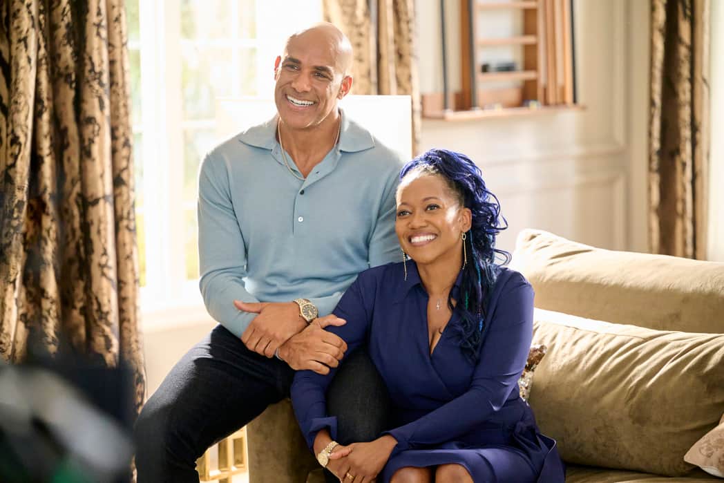 THE FALL AND RISE OF REGGIE DINKINS -- "TBD" Episode 203 -- Pictured: (l-r) Boris Kodjoe as LP, Erika Alexander as Monica